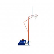Баскетбольная стойка любительская с щитом, кольцом и сеткой