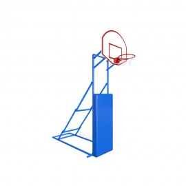 Баскетбольная стойка складная с щитом, кольцом и сеткой