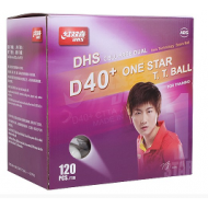 Мячи для н/т DHS 1* D40+ (DUAL) бел. 120 шт.