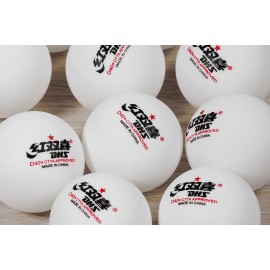Мячи для н/т DHS 1* D40+ (DUAL) бел. 10 шт.
