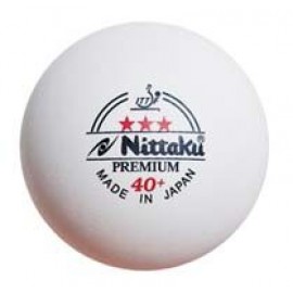 Мячи для н/т NITTAKU 3*** PREMUIM 40+, бел. 3 шт.